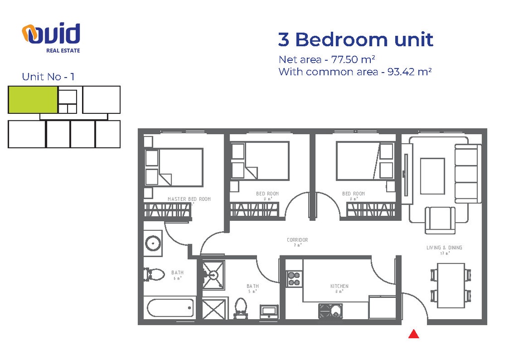 3 Bedroom 93.42 Sqm