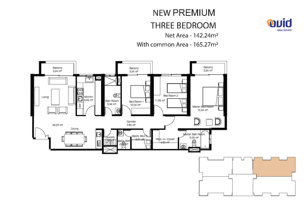 3 Bedroom 165.27 Sqm