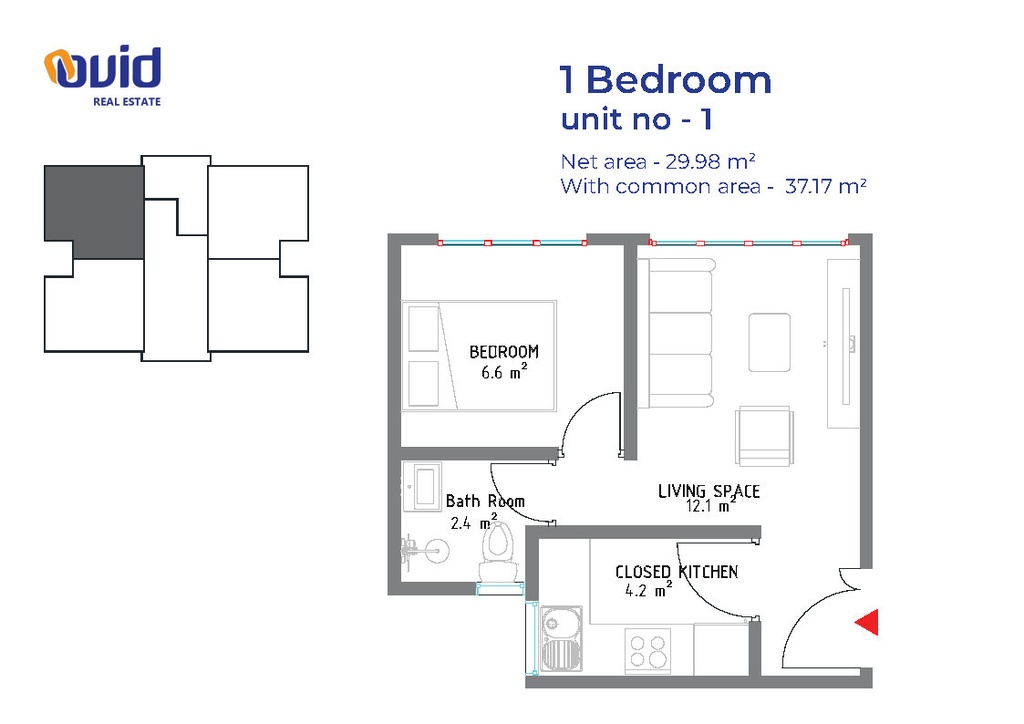 1 Bedroom 37.17 Sqm